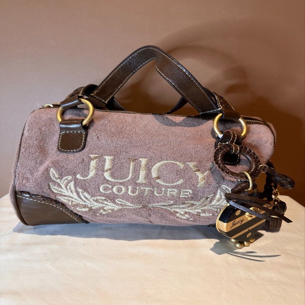 Authentic Vintage JUICY COUTURE Y2K Velour Shoulder /  Satchel Bag UNUSED